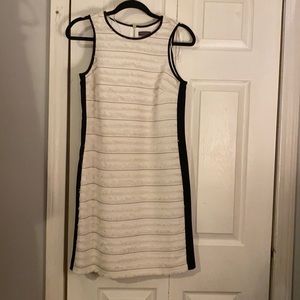 White and black dress